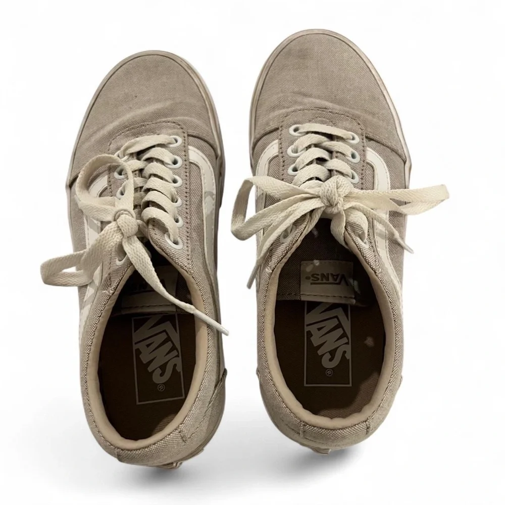 Beige Canvas Vans Sneakers